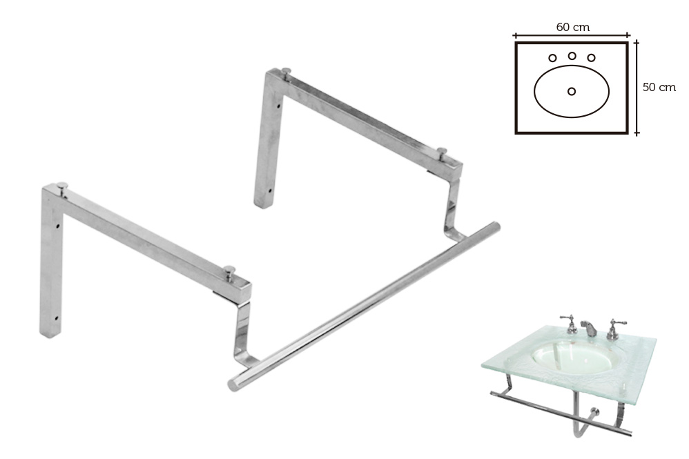 Escuadra 33 cm con toallero