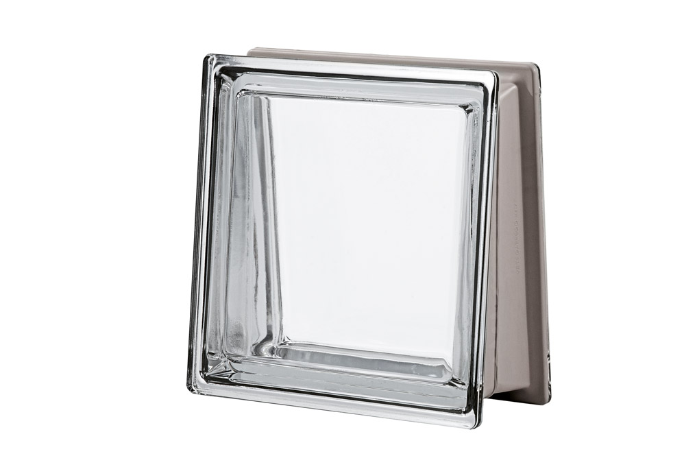Ladrillo de vidrio Trapezoidal Liso Metalizado