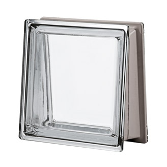 Ladrillo de vidrio Trapezoidal Liso Metalizado